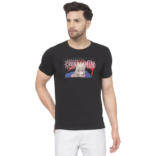 Anime-Inspired chainsawman 1 Embroidered T-Shirt